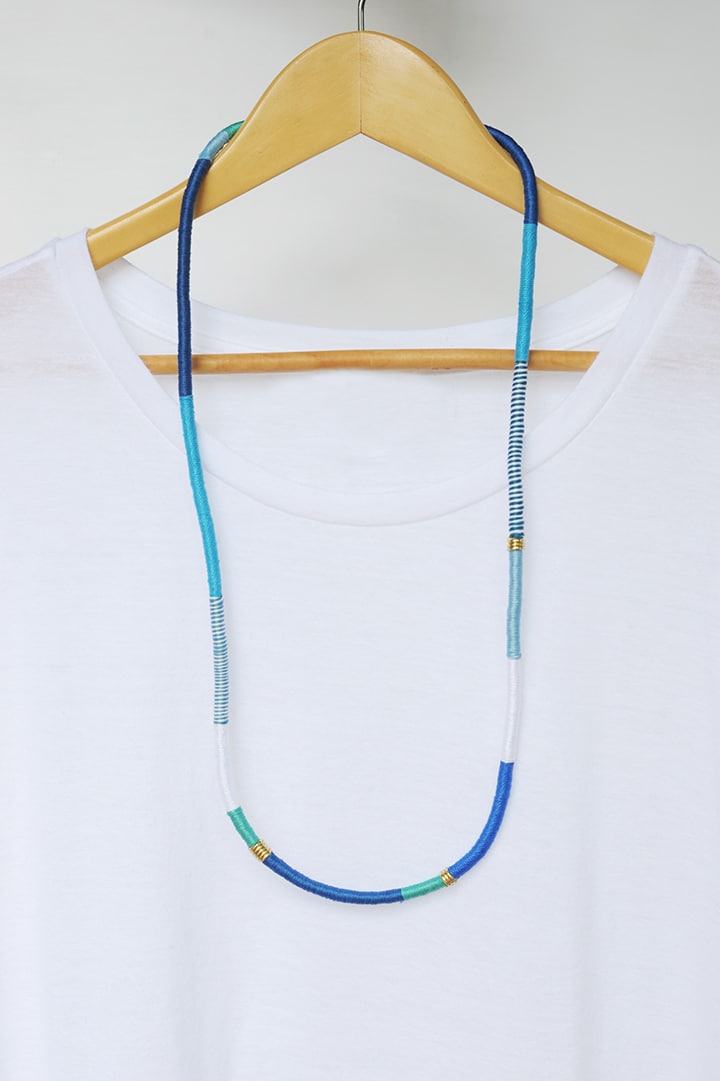 DIY Wrapped Rope Necklace