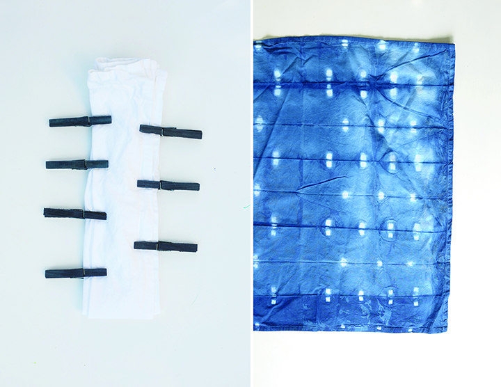 DIY Shibori Indigo Dish Towels Tutorial