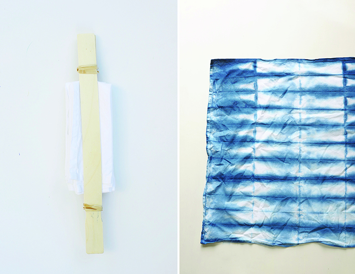 DIY Shibori Indigo Dish Towels Tutorial