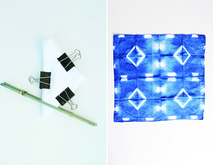 DIY Shibori Indigo Dish Towels Tutorial