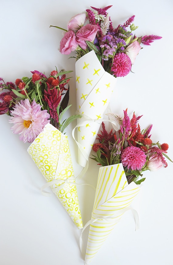 DIY Watercolor Flower Bouquet Wraps