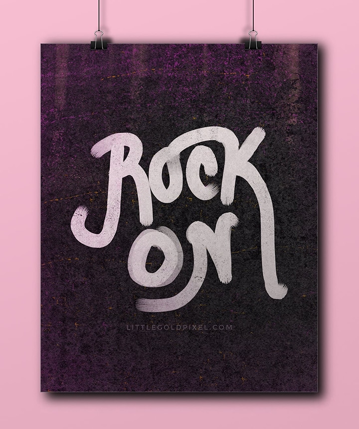 Rock On and more free printables for kid's rooms