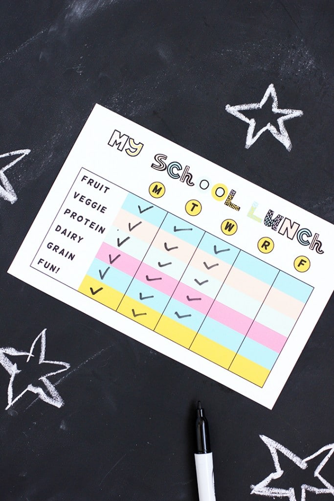 Free Printable School Lunch Packing List - Alice and Lois