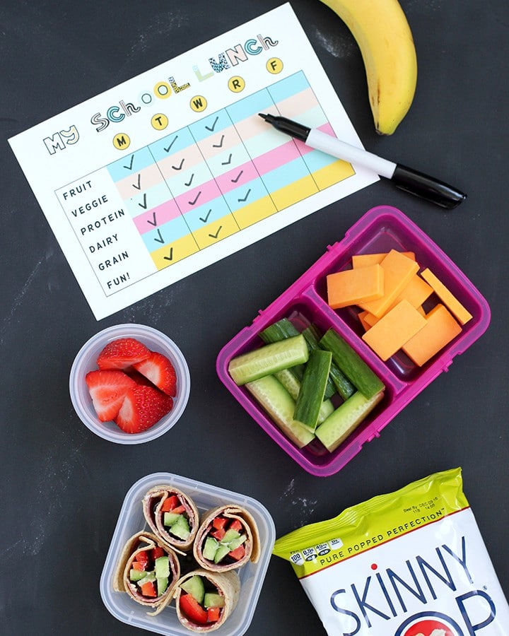 Free Printable School Lunch Packing List