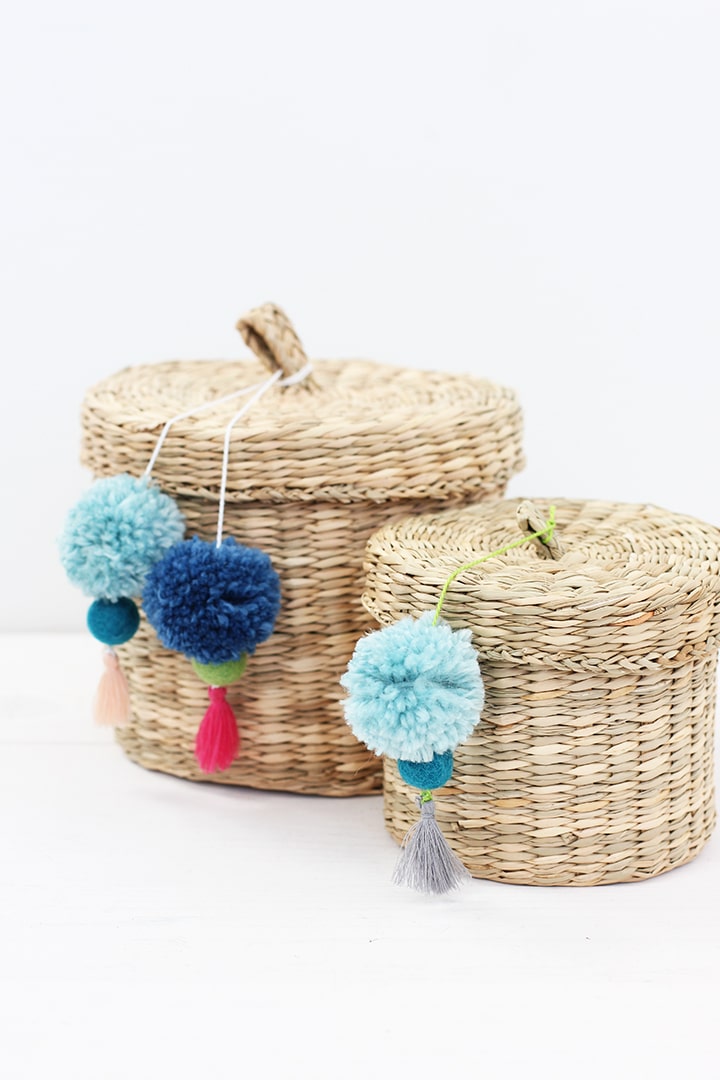 Make Your Own Pom & Tassel Basket Totes