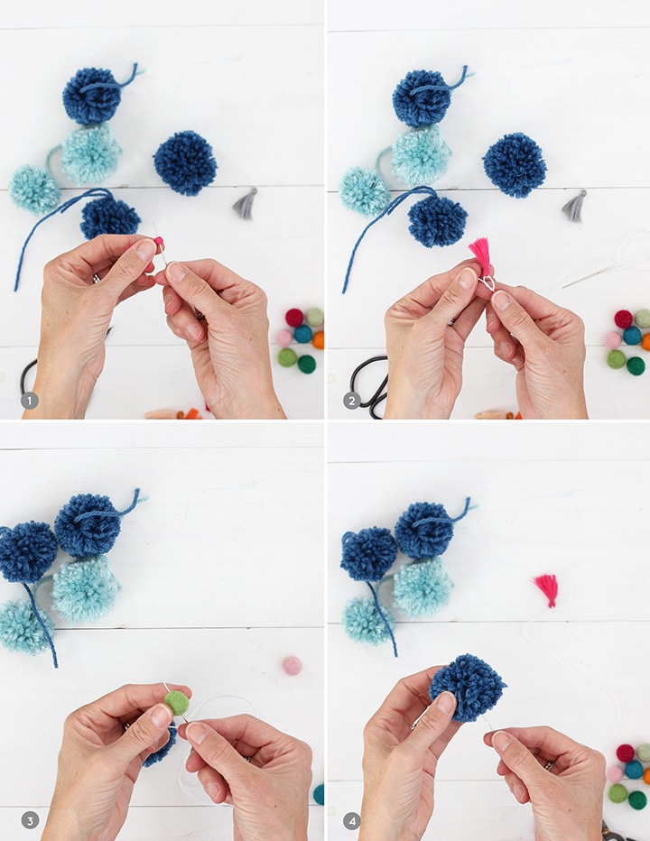 Learn how to make these adorable DIY Pom Pom Tassels for your baskets at home!