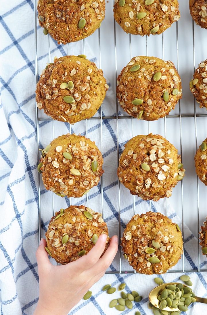 A healthier take on fall's favorite Pumpkin Muffin recipe.