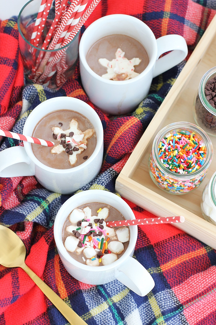 hot cocoa with marshmallows and whipped cream