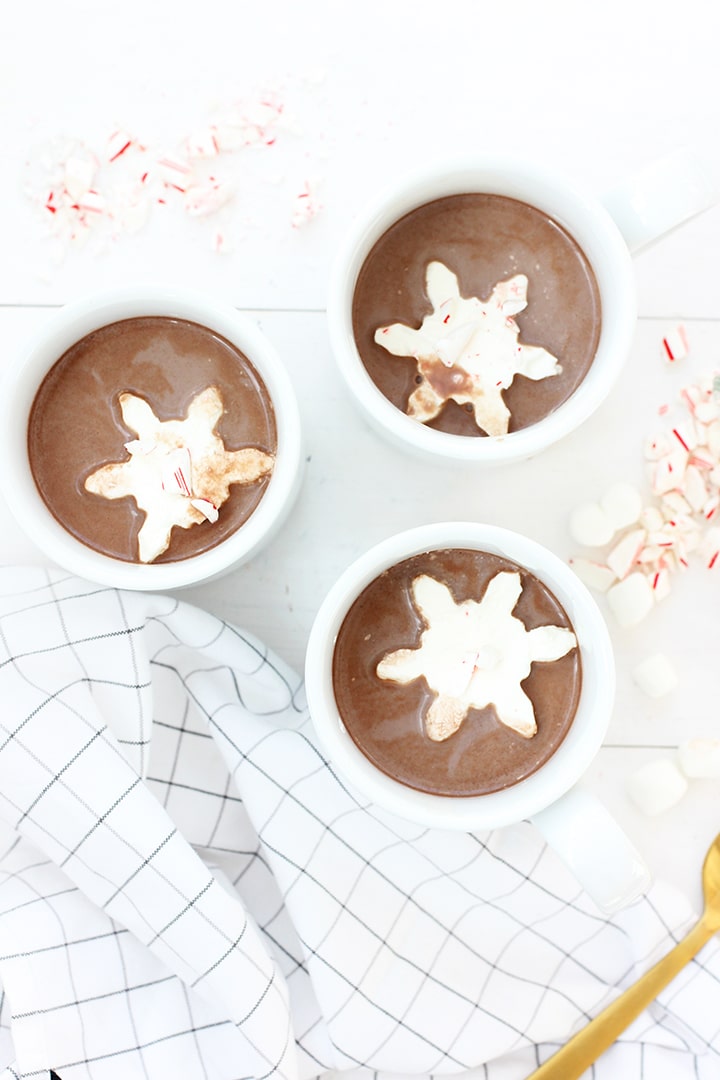 Hot Chocolate Bar and Whipped Cream Snowflakes