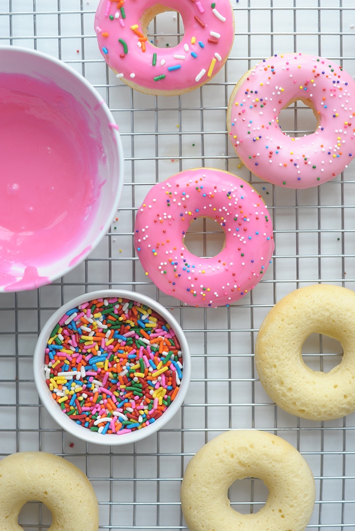 Valentine Baked Vanilla Donuts