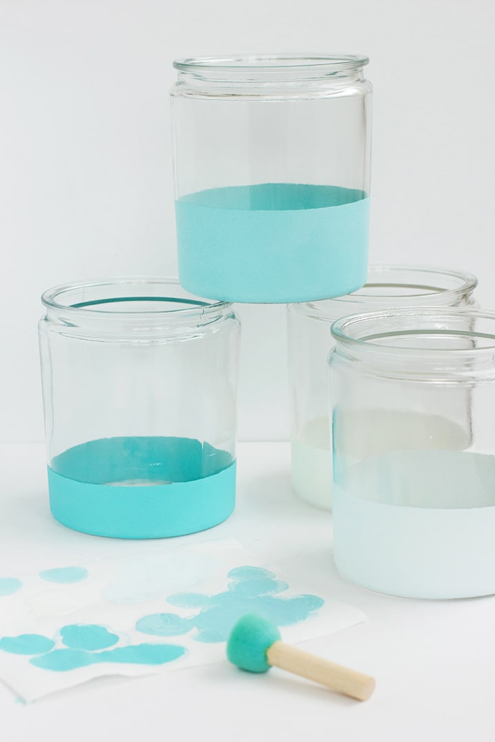 Painted Glass Storage Jars
