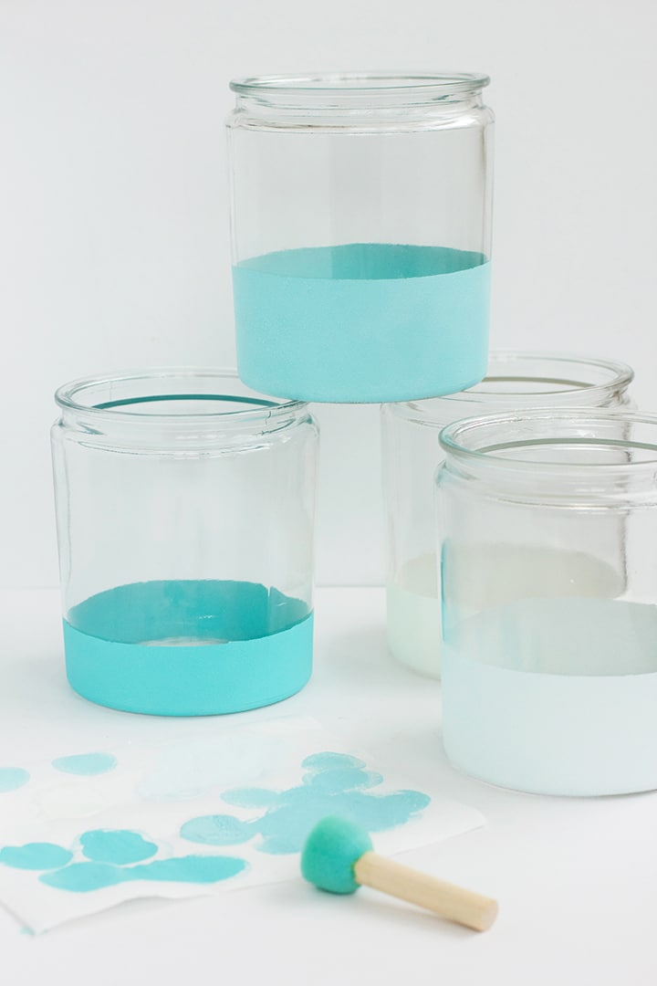 Painted Glass Storage Jars - Alice and Lois