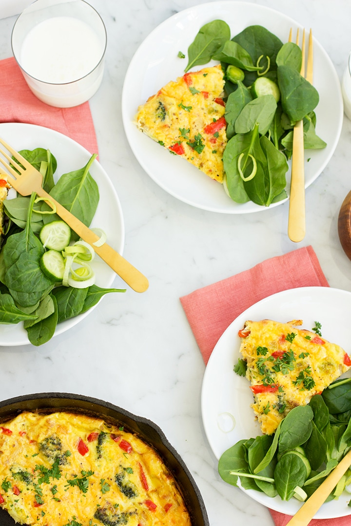 Loving this Easy Weeknight Frittata Recipe that the whole family will enjoy!
