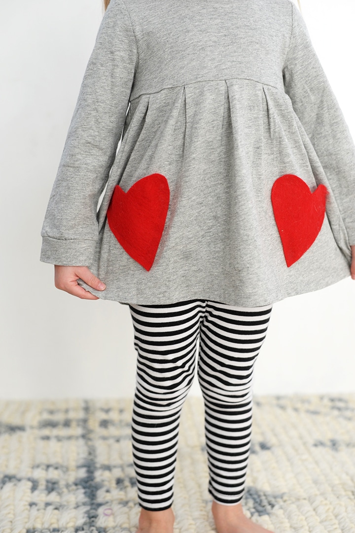 DIY No-Sew Valentine Heart Pocket Shirt