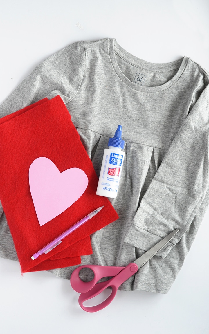 DIY No-Sew Valentine Heart Shirt
