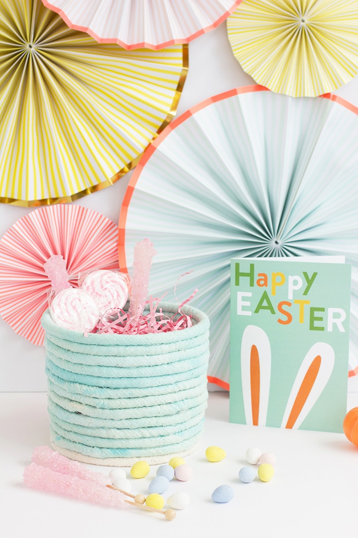 DIY No-Sew Rope Easter Basket