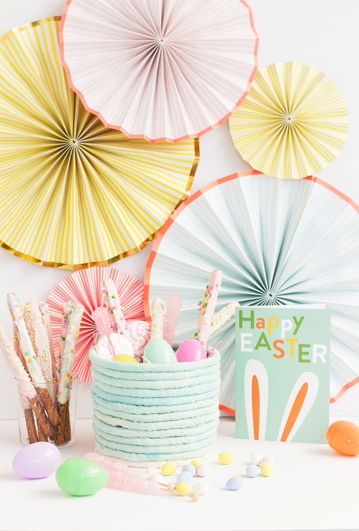 DIY No-Sew Rope Easter Basket