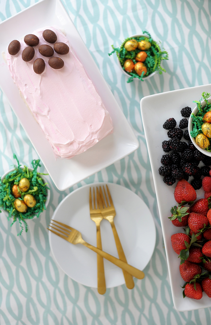 Easter Ice Cream Cake Recipe And Diy Wood Block Cake Plates Alice And Lois 