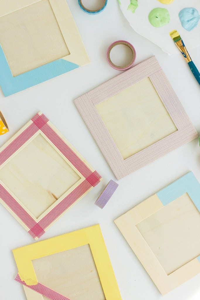 DIY Washi Tape Wood Frames Alice and Lois