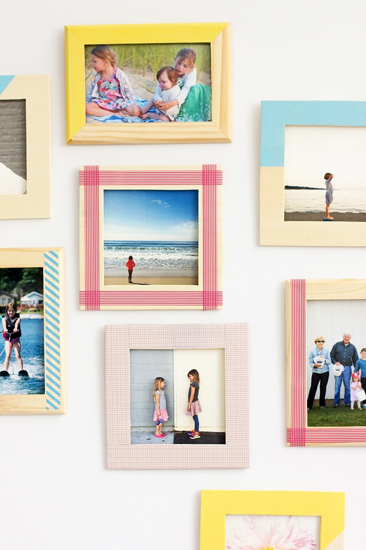 DIY Washi Tape Wood Frames