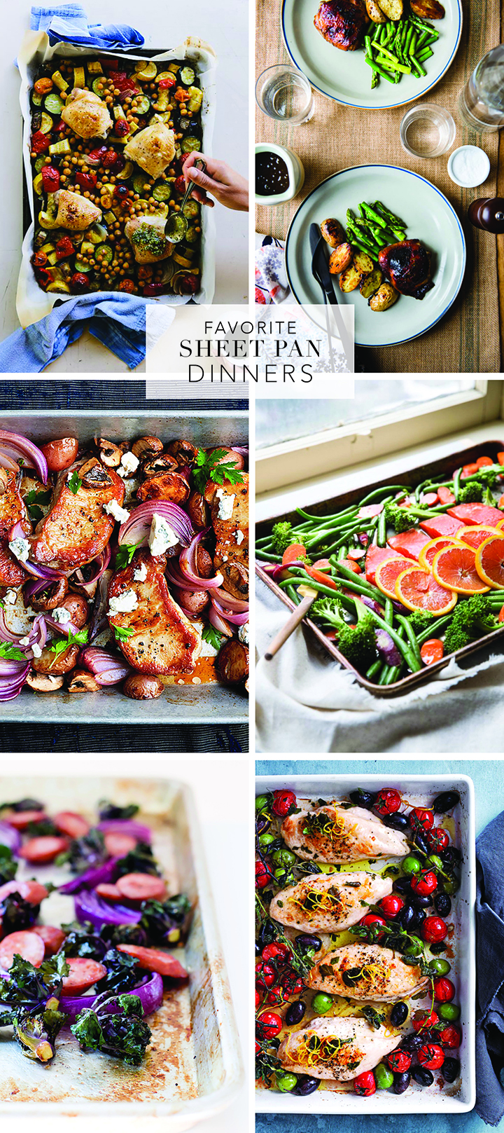 A round up of our favorite Sheet Pan Dinner Recipes!
