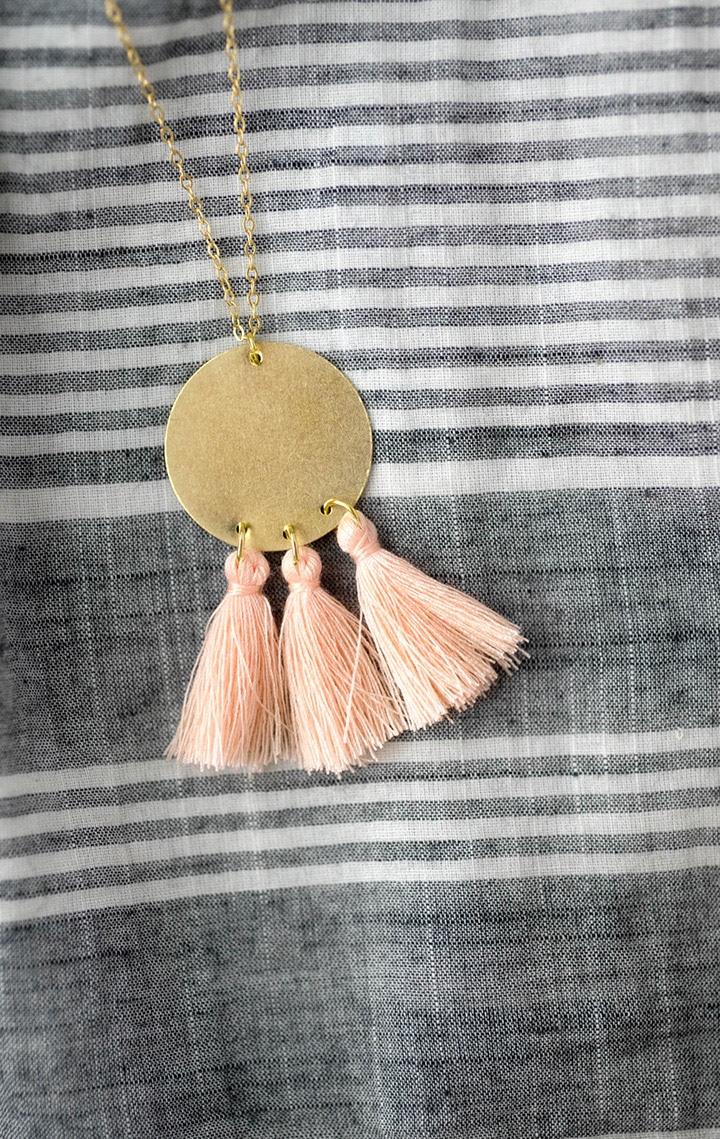 DIY Gold Tassel Necklace