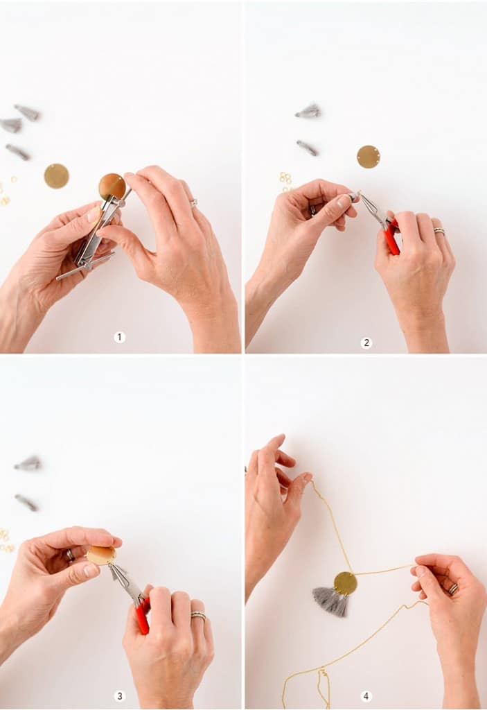 DIY Gold Tassel Necklace Alice and Lois