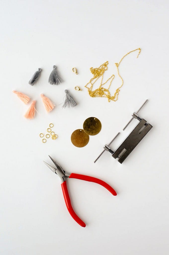 DIY Gold Tassel Necklace Alice and Lois