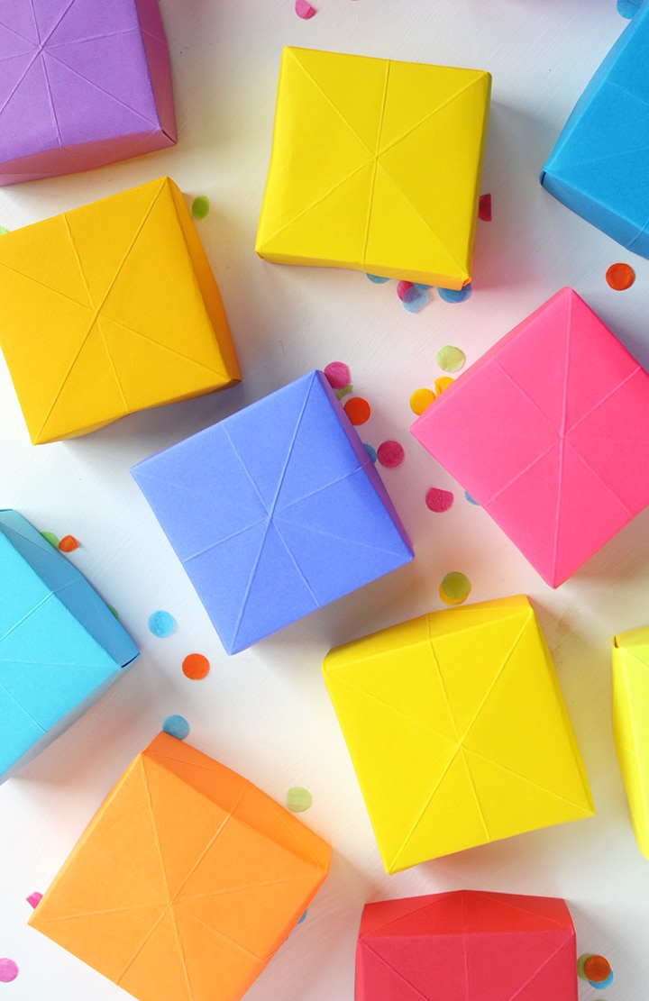 Learn how to make these hand-folded DIY Paper Boxes!