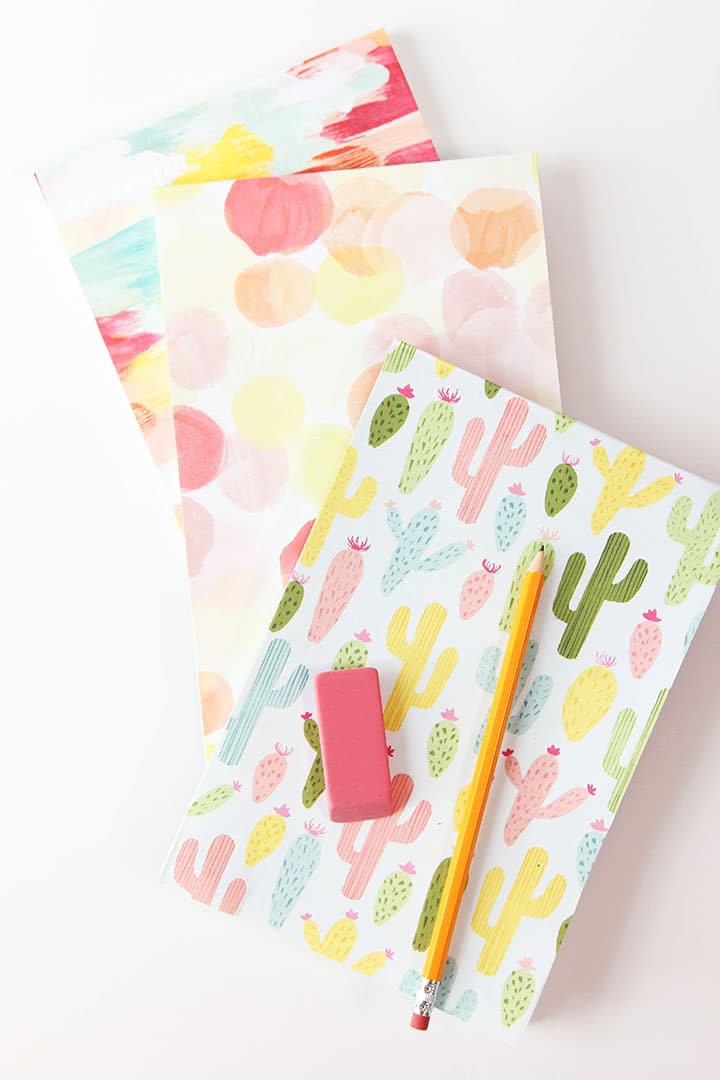 DIY Decorative Paper Covered Notebooks