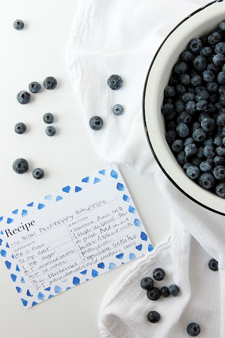 Free Printable Indigo Recipe Cards