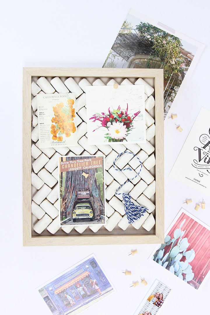 DIY Herringbone Corkboard