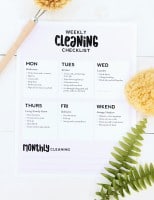 Weekly Cleaning Checklist Free Printable