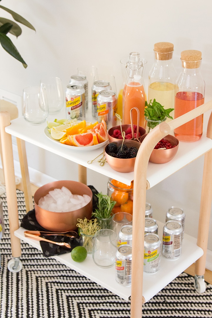 Wine Spritzer Bar Cart for our next party