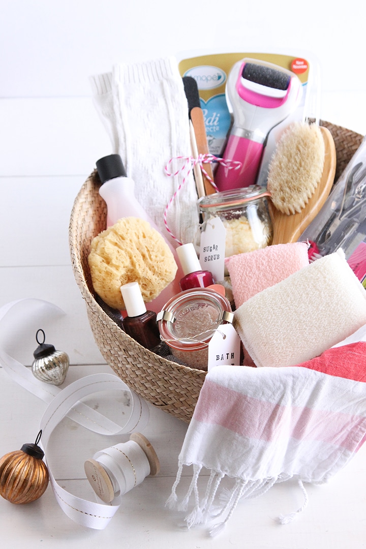 Create a "pamper yourself" gift basket this holiday