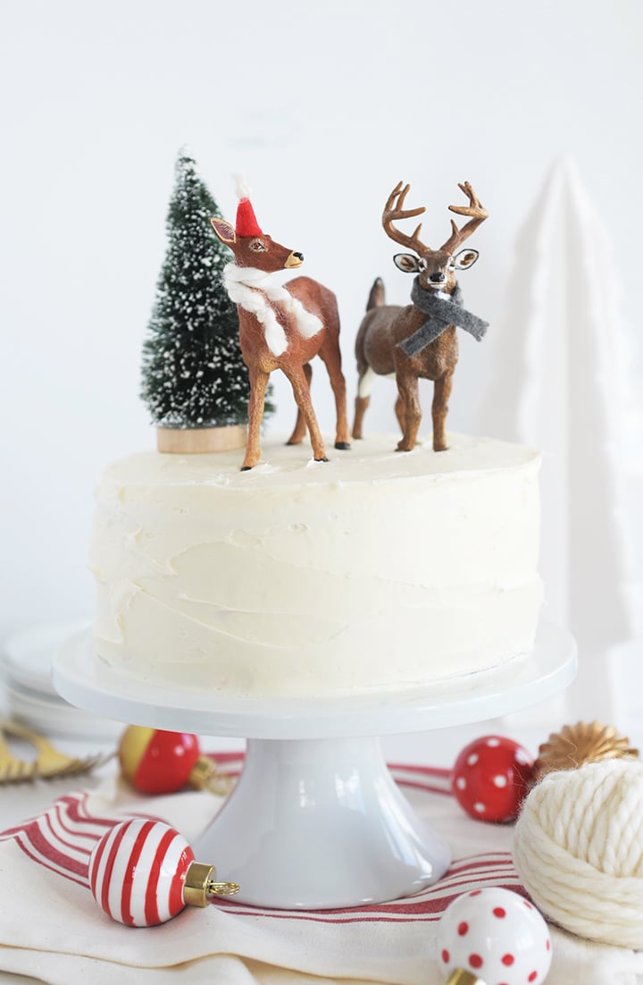 DIY Holiday Animal Cake Toppers
