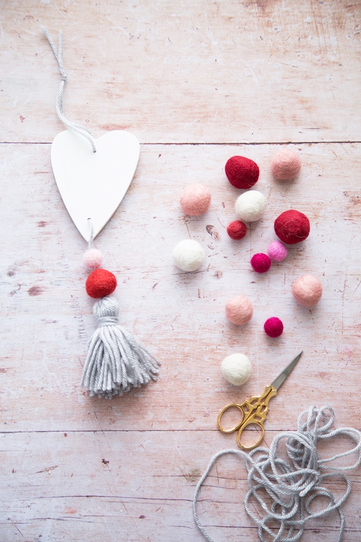 DIY Hanging Heart and Tassel