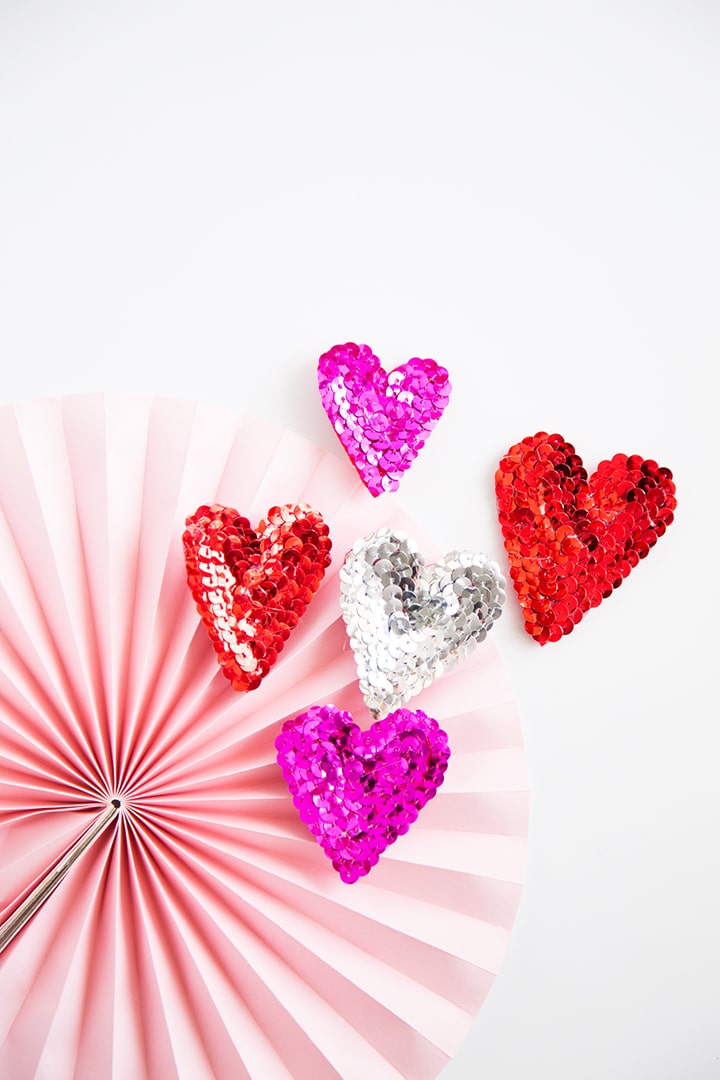 DIY Valentine Sequin Heart Pin