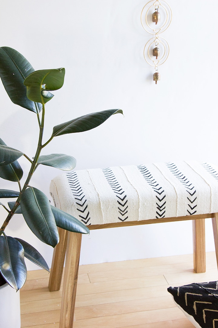 Ikea Hack Mudcloth Upholstered Bench