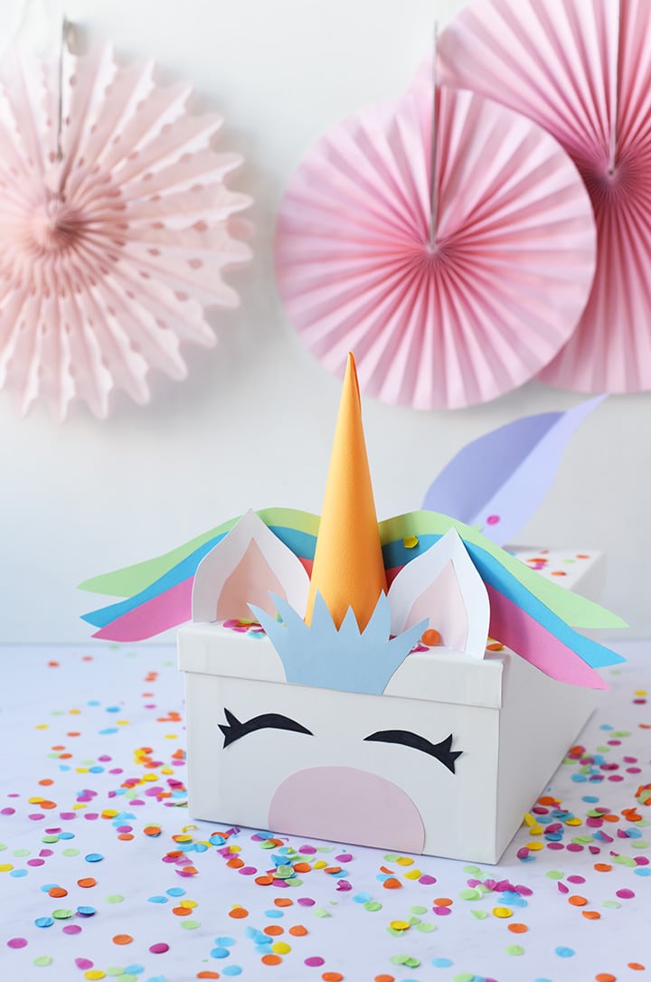 DIY Unicorn Valentine's Card Box - Alice and Lois