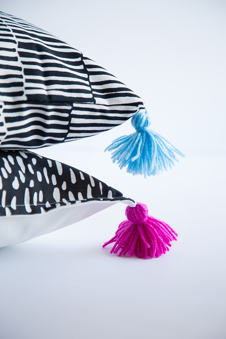 Ikea Pillow Case Hack – DIY Yarn Tassels