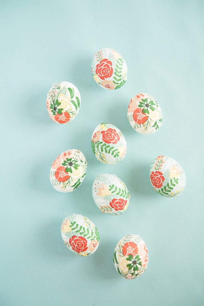 DIY Mod Podge Paper Napkin Easter Eggs Alice and Lois