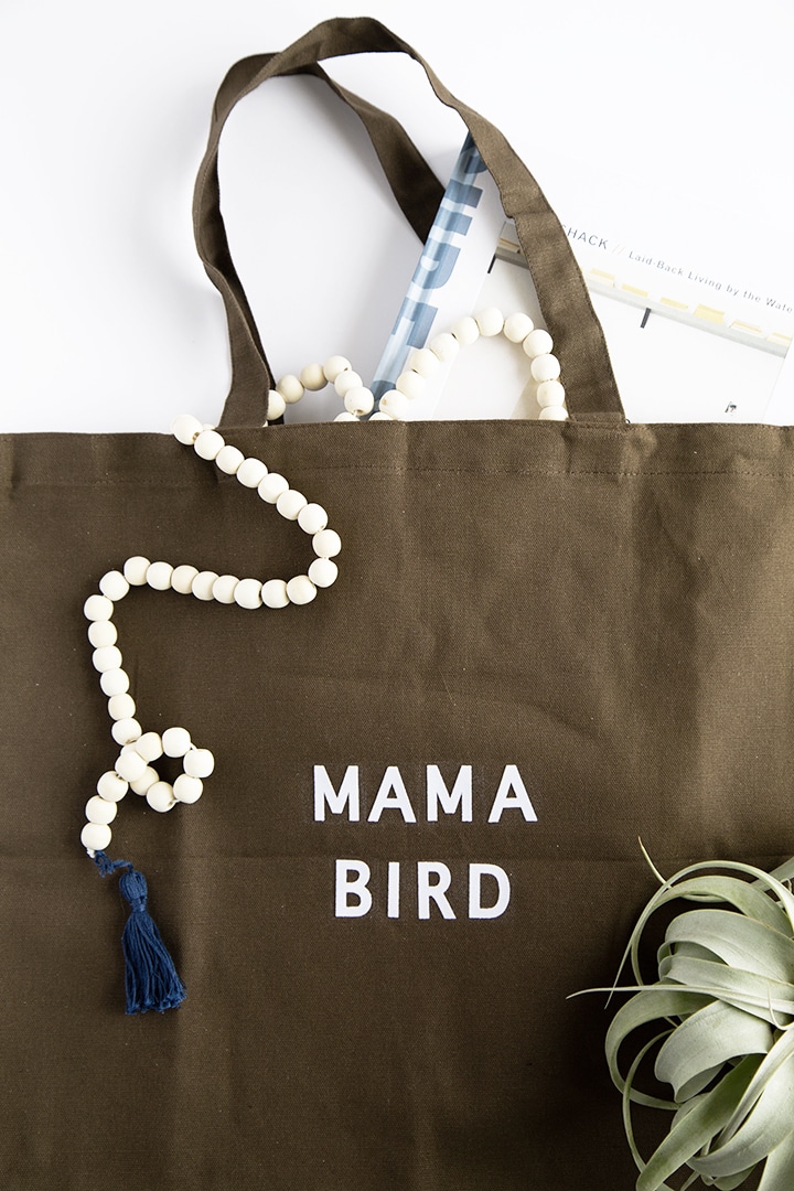 DIY Mama Bird Mother's Day Tote Bag
