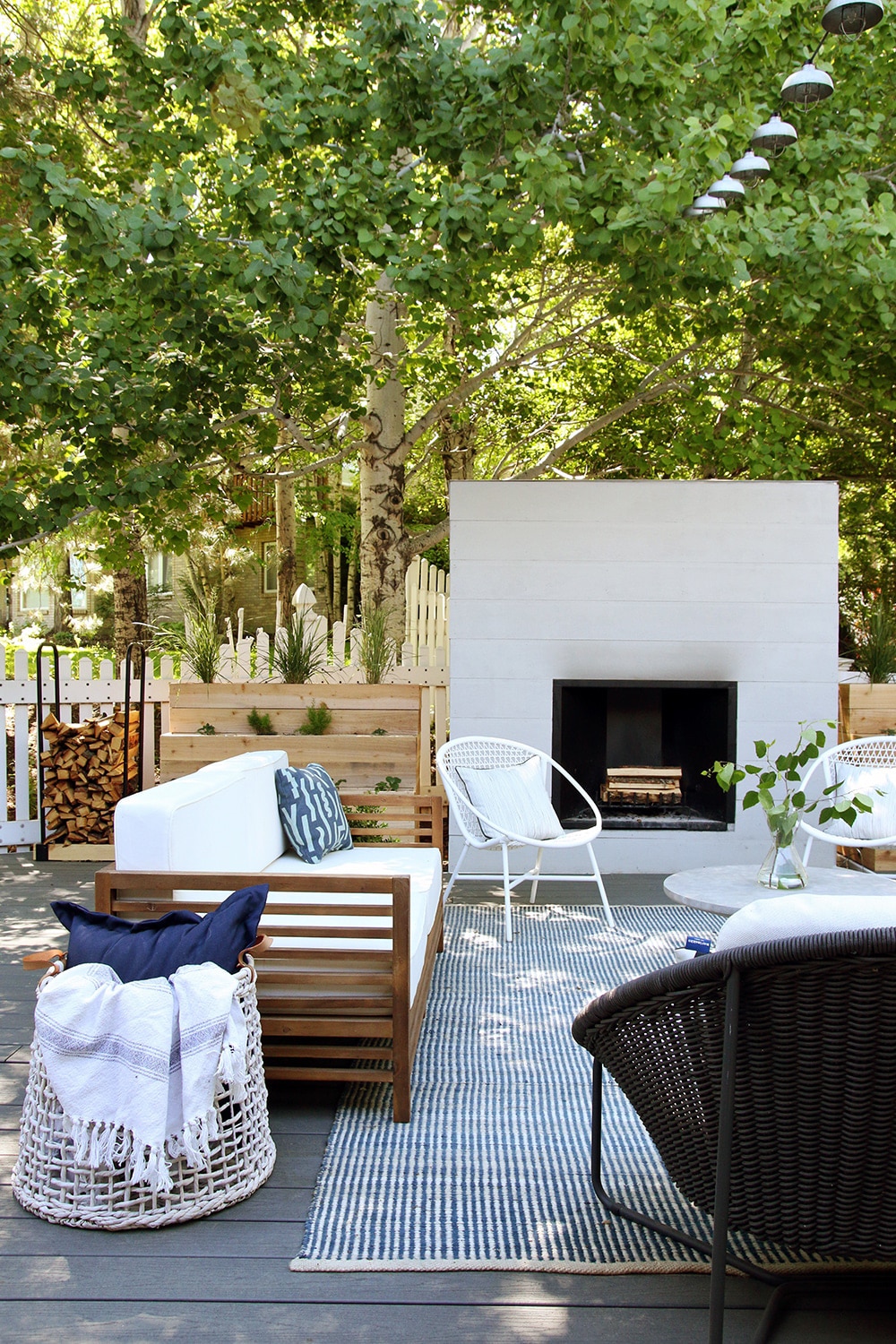 Outdoor Living Inspiration including DIY outdoor fireplace