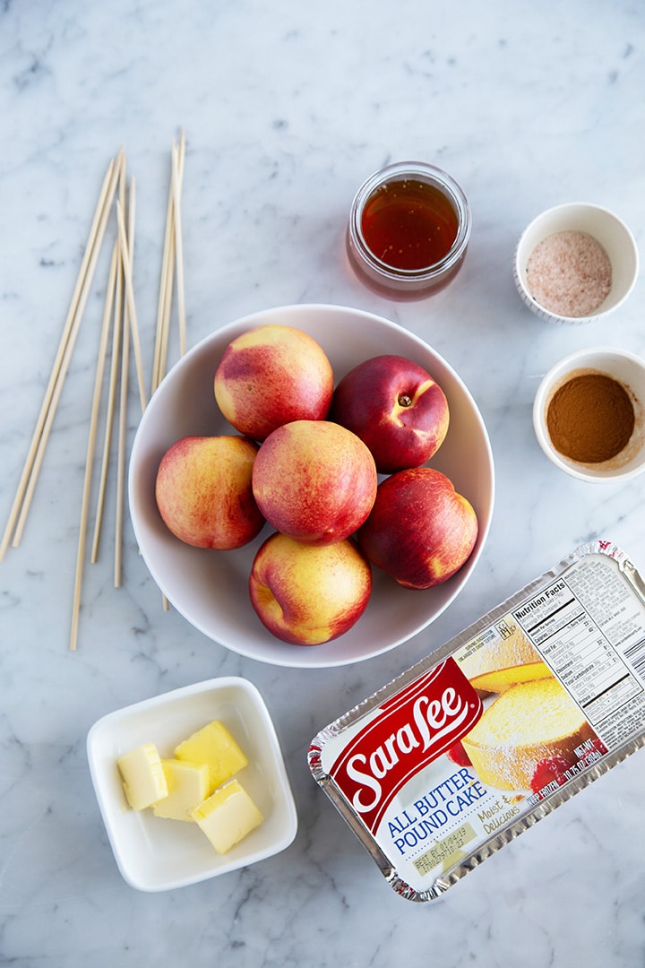 Grilled Pound Cake and Nectarine Skewers ingredients