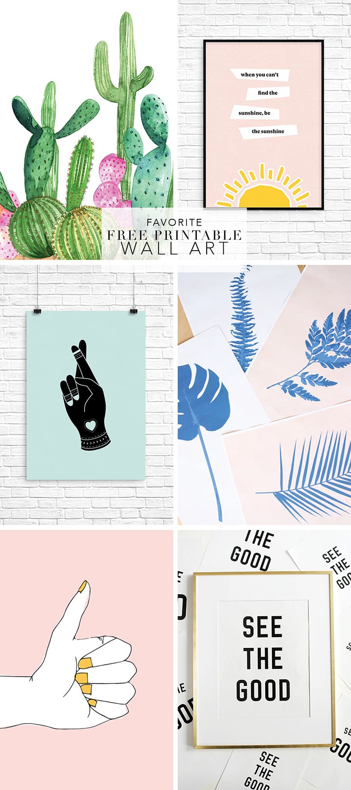 A roundup of our favorite free printable wall art.