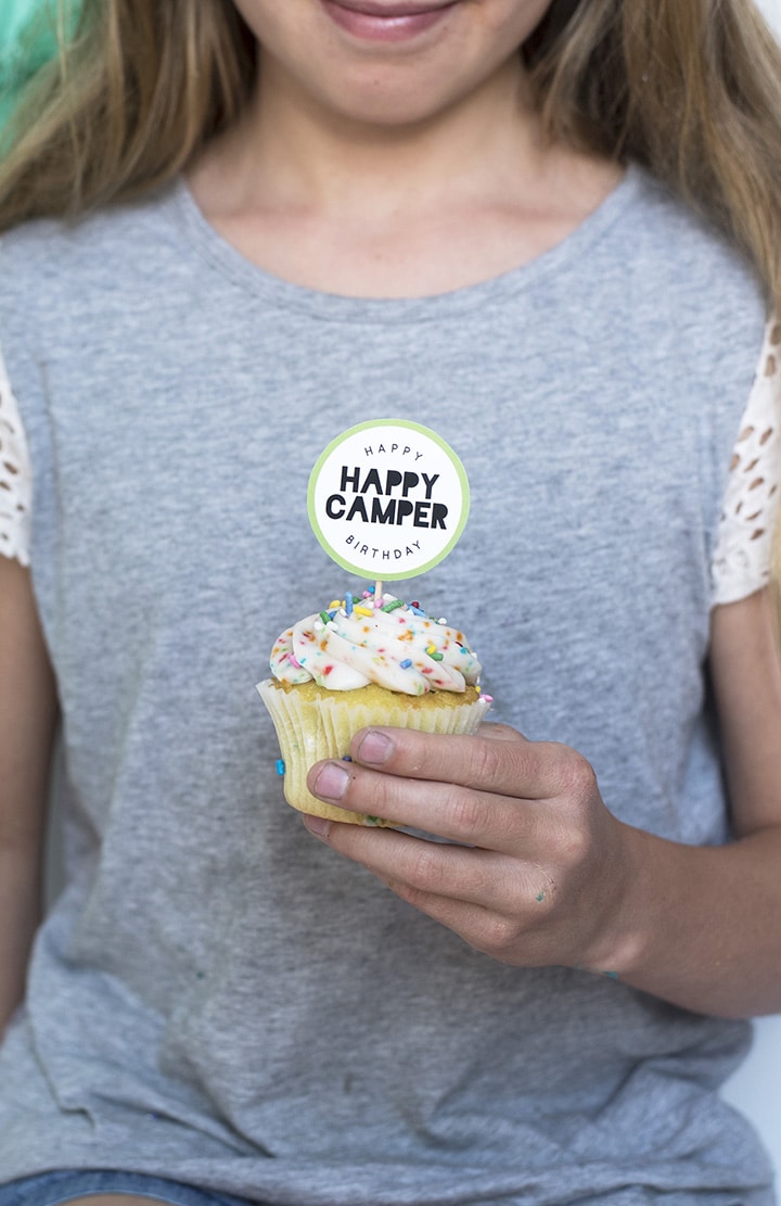 Free Printable Camping Party Cupcake Toppers