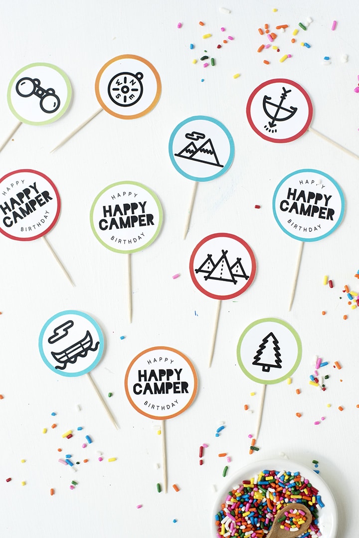 camping party free printables