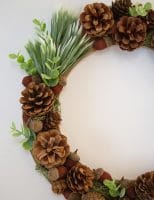 DIY Pinecone and Acorn Wreath