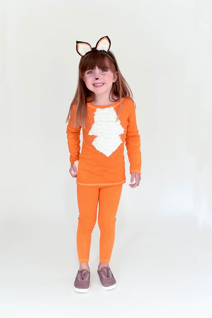 DIY Kids Fox Costume for Halloween
